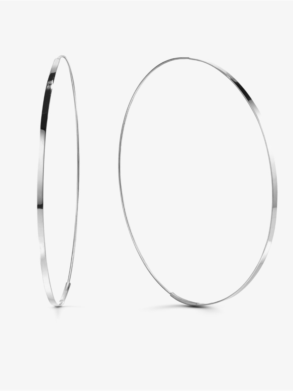 Lana Flat Magic Large Hoop Earrings in While 14k Gold